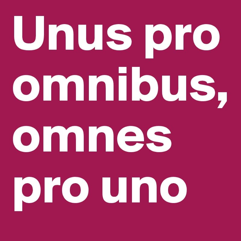 Read more about the article Unus pro omnibus, omnes pro uno